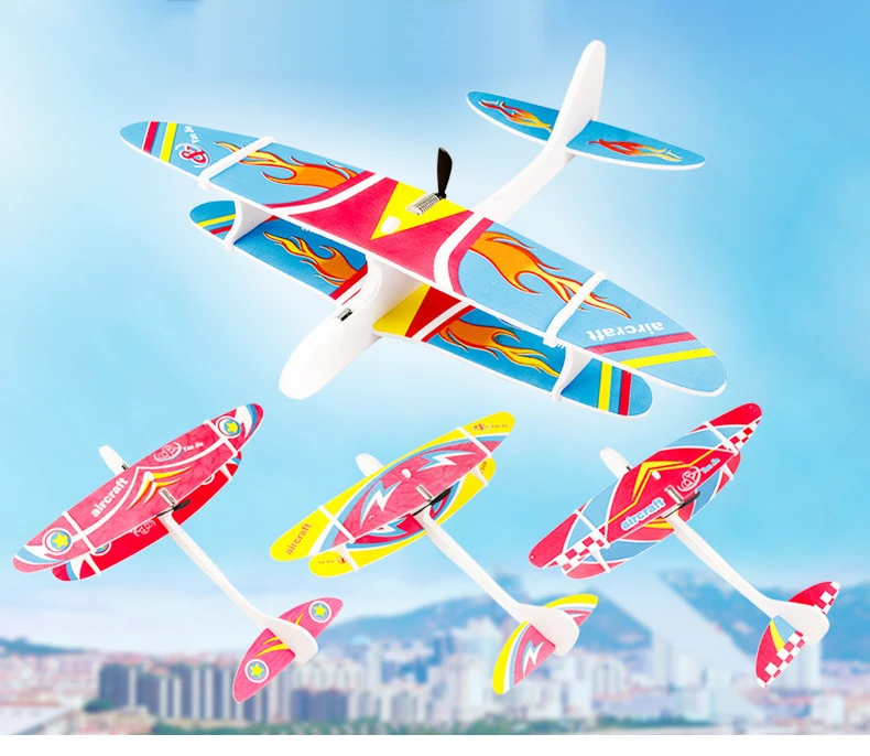 

Big Hand Throw Foam Planes DIY Kids Toys Flying Glider Aeroplane Model Party Fillers Flying Glider Plane Toys For Kids Game