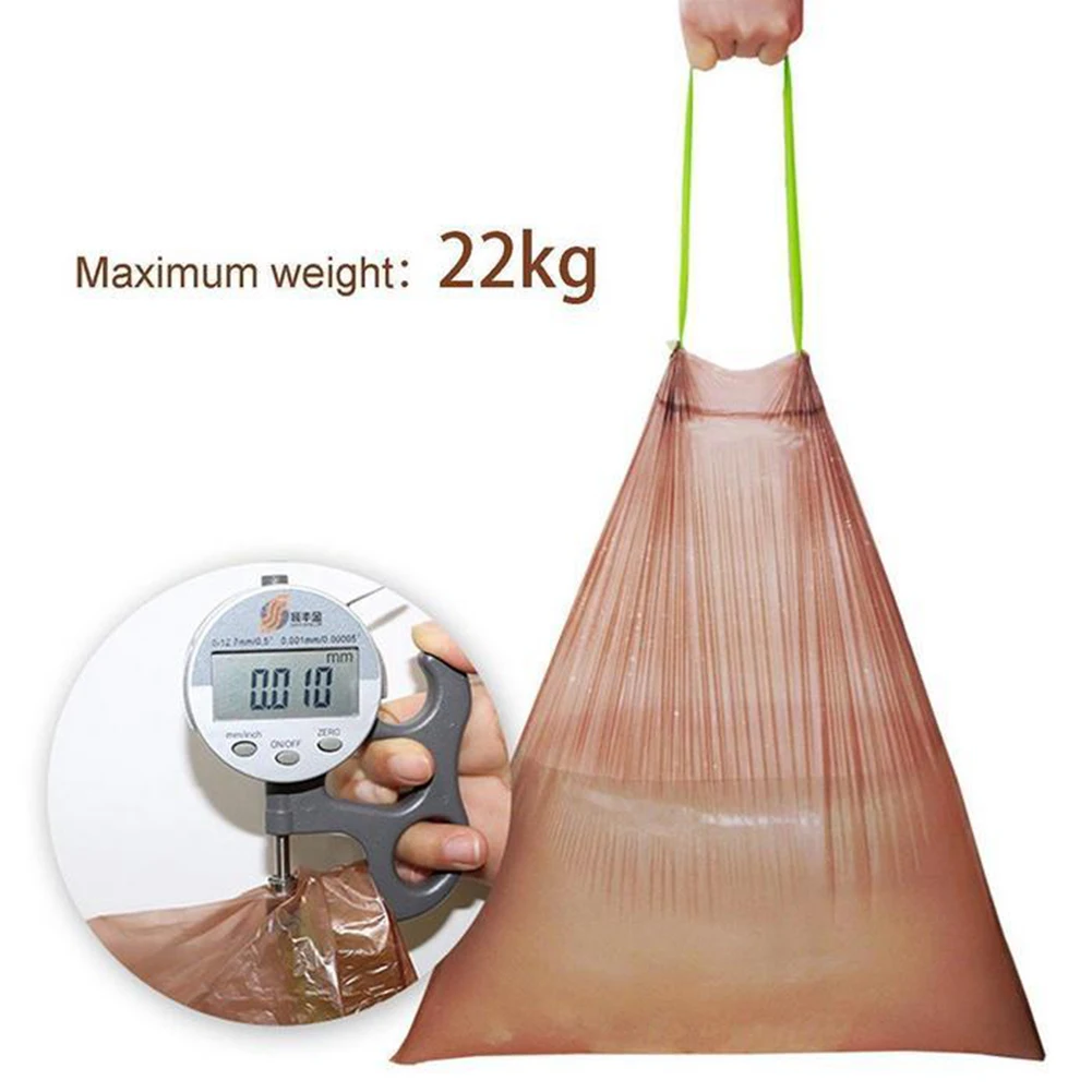 40 шт. биоразлагаемые мешки для мусора на шнурке | Дом и сад