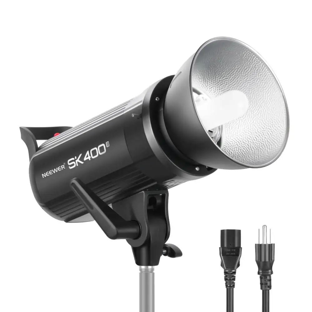 

Neewer SK400II Studio Strobe 400W, 2.4G Wireless System GN65 5600K Monolight + Bowens Mount 150W Modeling Lamp Large LCD Panel