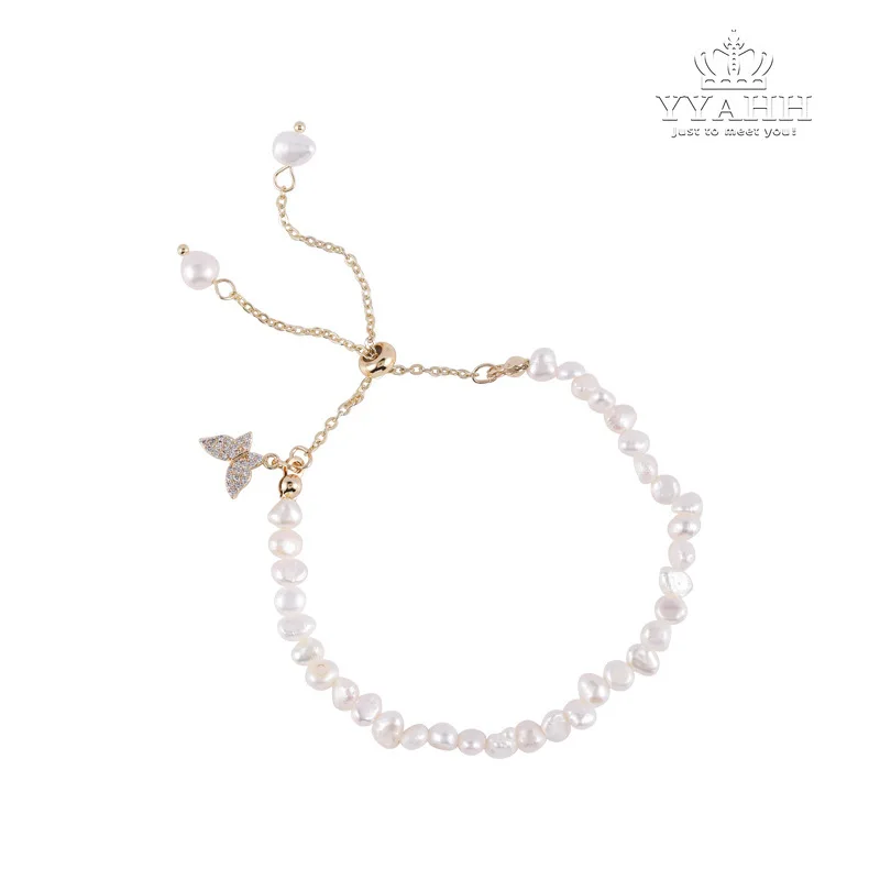 

Small Fresh Micro Zircon Butterfly Bracelet Ins Style French Fresh Water Pearl Bracelet Temperament Bracelet
