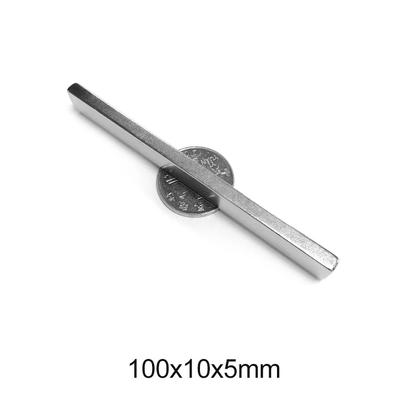 

1~10PCS 100x10x5 mm Powerful Block Magnets 100mmX10mm N35 Super Neodymium Magnet 100x10x5mm Permanent NdFeB Magnets 100*10*5 mm