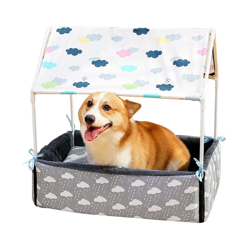 

Assembled Pet Semi-enclosed House Detachable Kennel Winter Warm Cat Bed Pet Bed