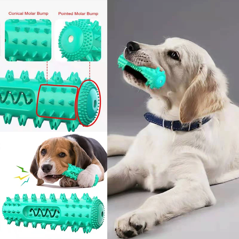 

Dog Puppy Molar Toothbrush Rubber Funny Toy Tooth Stick Chew Toys Teeth Cleaning Dental Care Pet Supplies Interactive Dog Toys