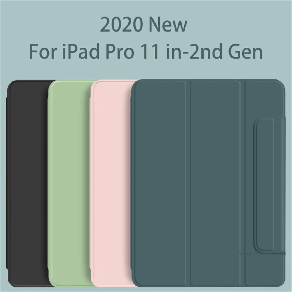 Магнитный смарт чехол для iPad Pro 11 2020 модель A2228 флип из искусственной кожи с