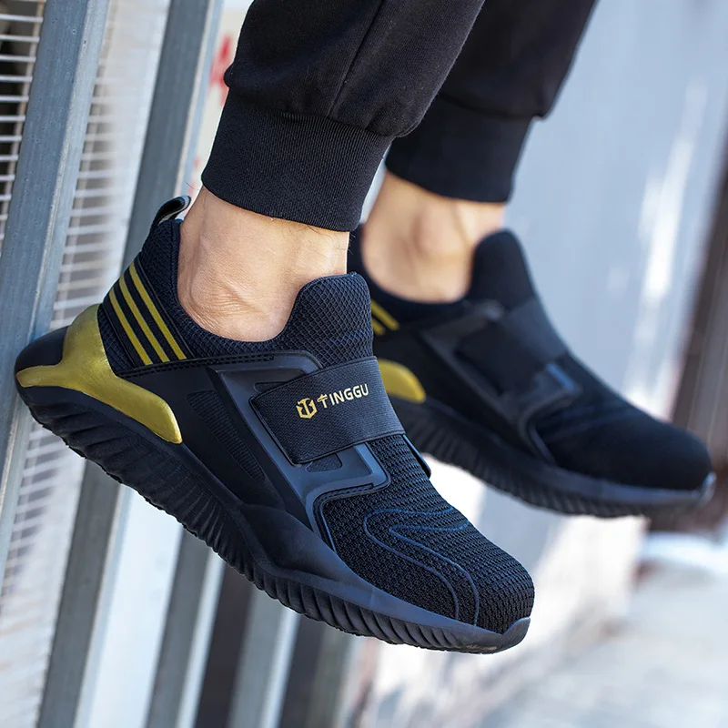 

2021 Work Shoes Puncture-Proof Work Sneakers Men Shoes Steel Toe Indestructible Male Shoes Adult Protective Shoes Work Boots