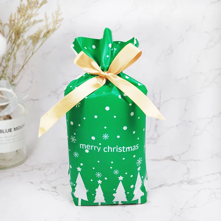 Christmas bag-20 50 шт/100 шт Рождественский подарок мешок украшение праздника мешок конфеты печенье закуски мешок для упаковки еды Шнурок Пакет карман - Цвет: Christmas bag-20