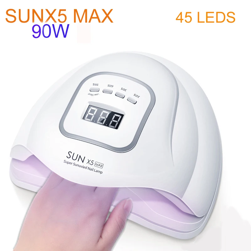 УФ светодиодная лампа для сушки ногтей SUN X5 Max 90 Вт фототерапия инструменты 30 с/60