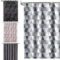 peva shower curtains bathroom curtains geometric waterproof bath curtain bathtub bathing cover extra large wide 12 hooks