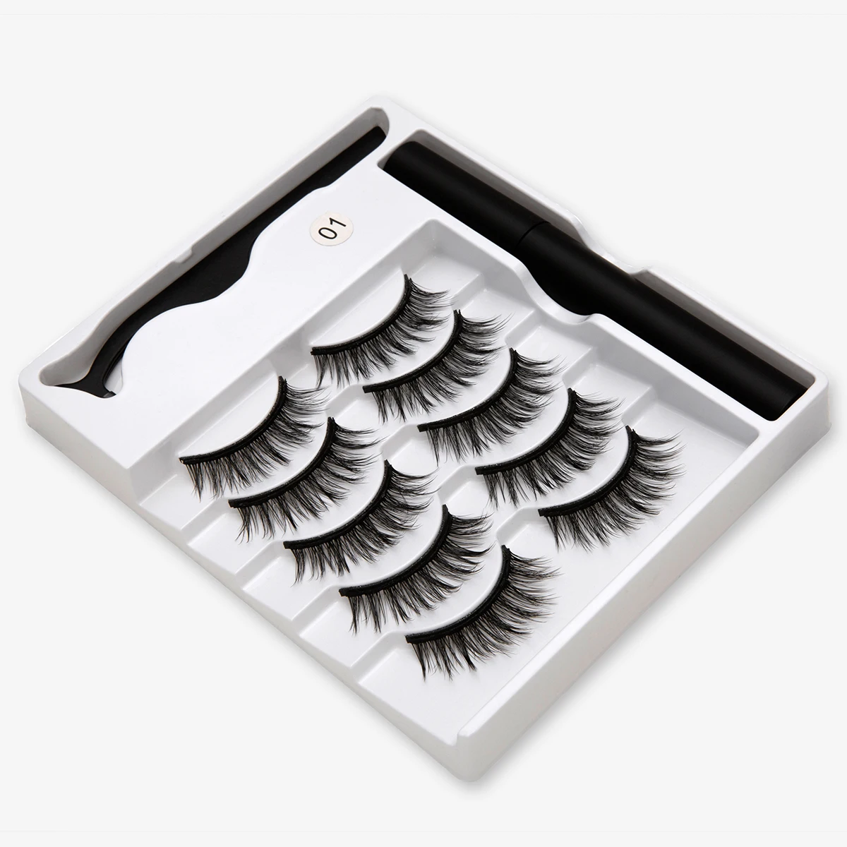 5 магнитов для ресниц магнитная жидкая подводка глаз накладные ресницы и пинцет