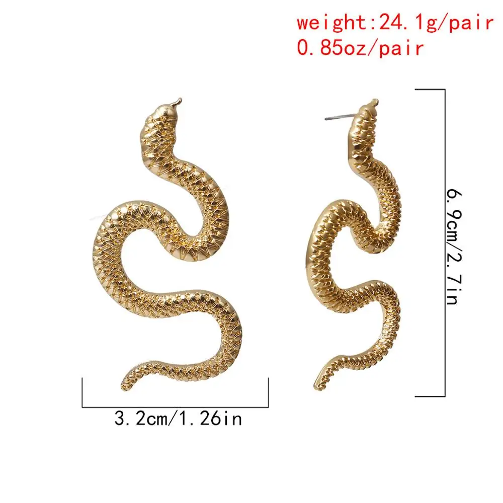 

Retro snake-shaped European and American style Simple Men Women's dangle earrings 2020 Women earring
