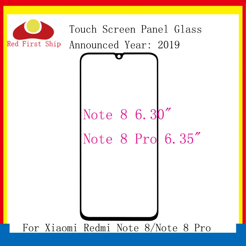 10 шт./лот сенсорный экран для Xiaomi Redmi Note 8/Note 8 Pro Сенсорная панель передняя внешняя