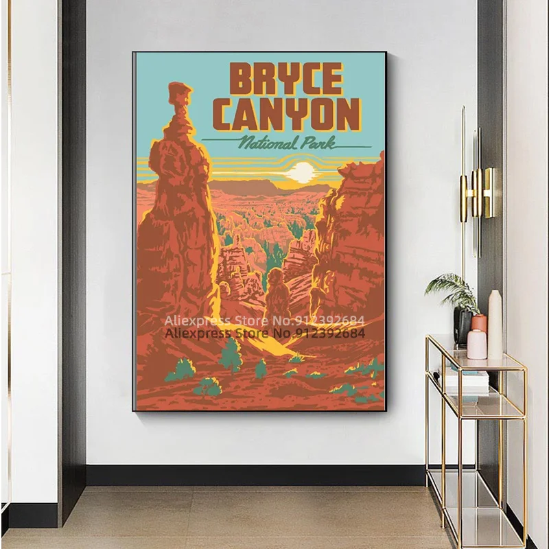 Плакаты в национальном парке национальный парк Брюса Юта художественный плакат