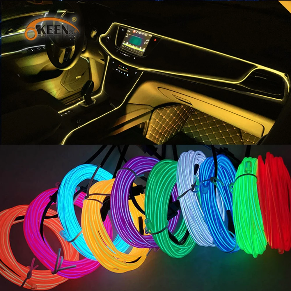 

1M/2M/3M/5M Led Auto Neon Strip Car Interior Lighting Led Decorative Lamp Auto Interior Atmosphere Light USB Car Decoration Lamp