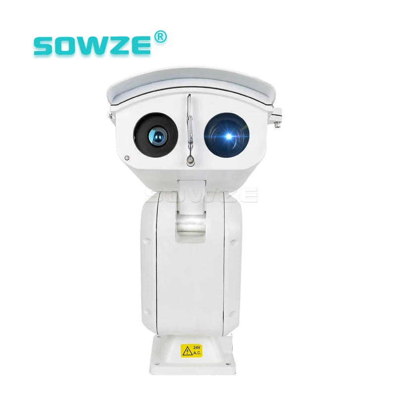 52X большой зум-объектив PTZ-камера с стеклоочистителем для мониторинга границы -