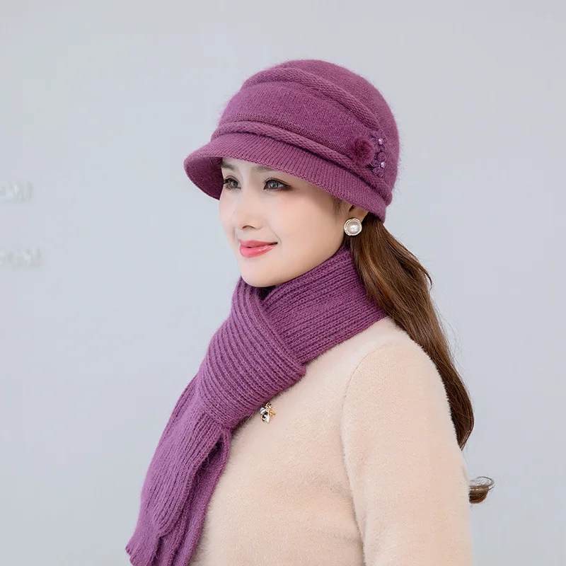 

3 шт./комплект, женская зимняя шапка и перчатки