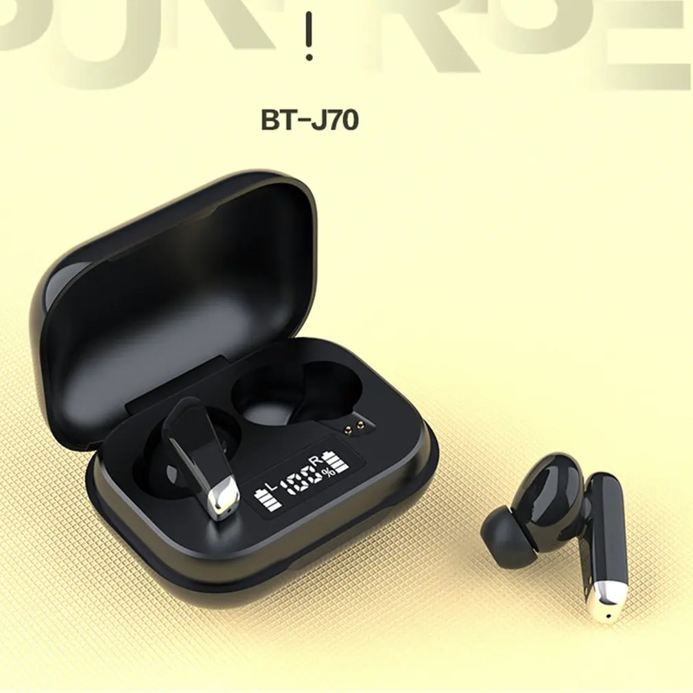 

J70 Earphones Audio Device With LED Display 24h Playtime Touch Control Sport Waterproof Wireless Earphones