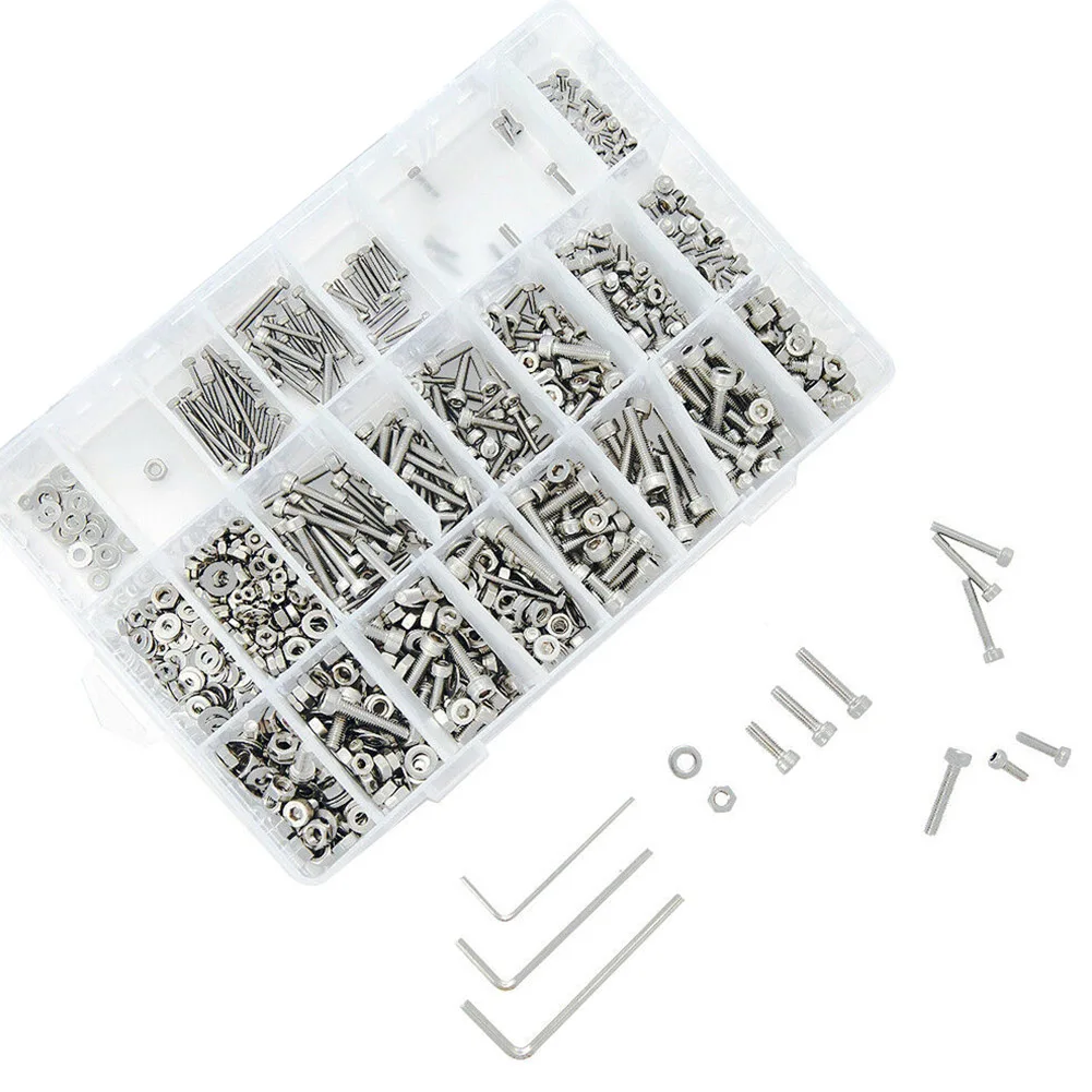 1080 шт головная крышка ассортимент аксессуаров шайба гайка набор болтов