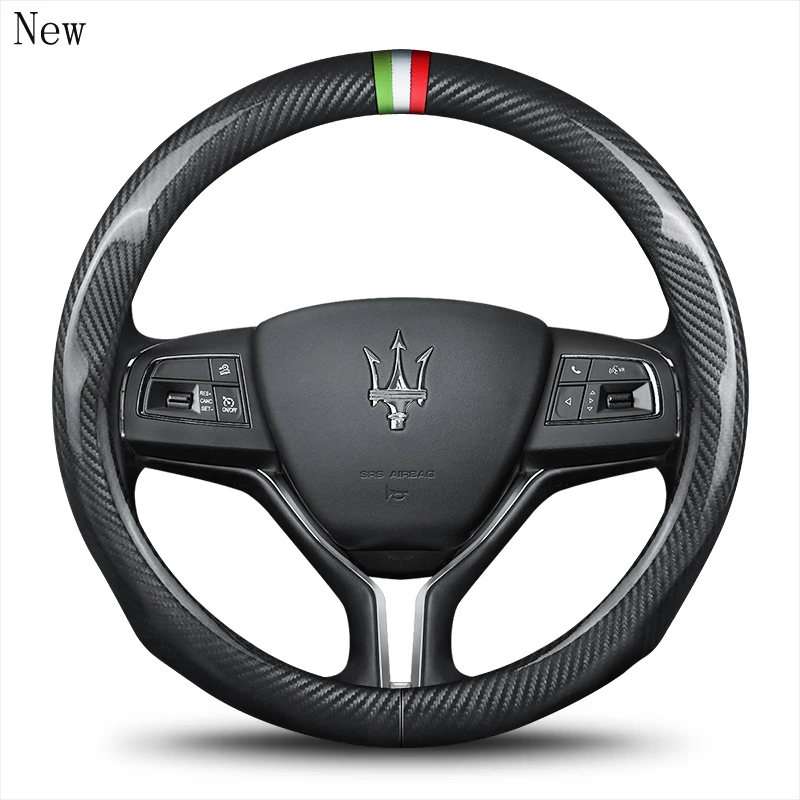 

Для Maserati Ghibli Quattroporte Универсальный углеродного волокна рулевого колеса Крышка подходит 38 см для 95% салона Запчасти