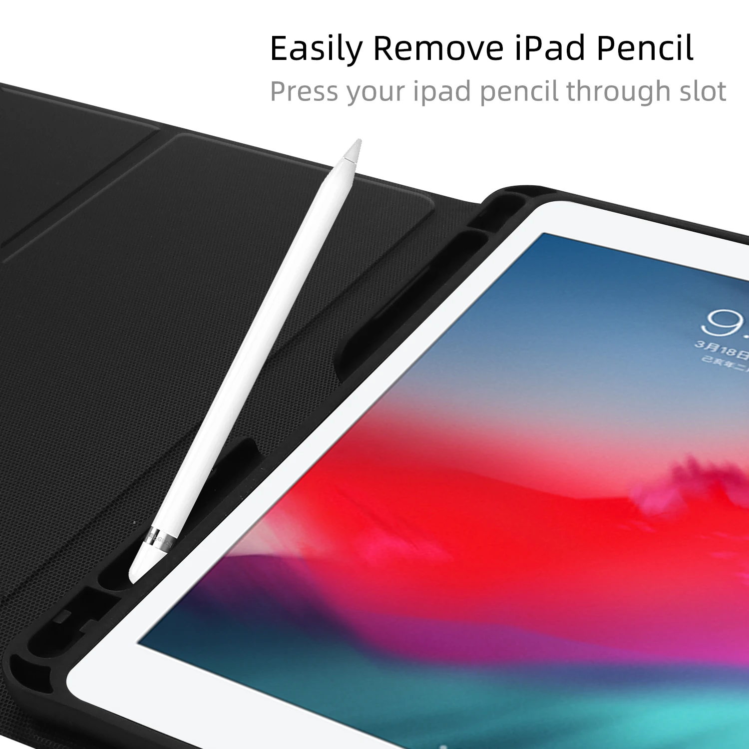 Чехол с сенсорной панелью и клавиатурой для iPad 6th 9,7, чехол с карандашом для iPad 5th Air 2 Pro 9,7 чехол с сенсорной панелью