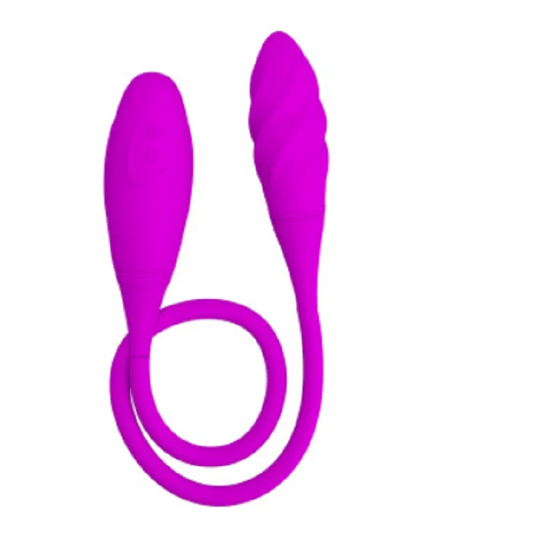 Двойной вибратор перезаряжаемый фаллоимитатор с двойной головкой 7 скоростей