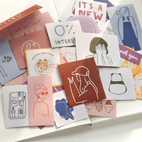 jianwu 60sheets cute salt series girl cat stickers pack simple writable decorative washi stickers diy album diary stationery