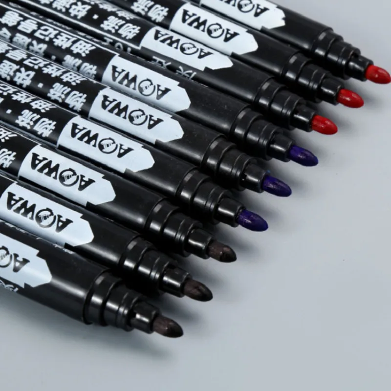 

20pcs Marker Pen Oily Quick-drying Waterproof Non-fading Can Add Ink Thick Large Pen Office Special Wholesale Work