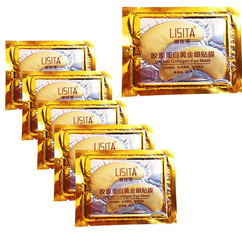 1 пара натуральная кристальная коллагеновая Золотая маска для глаз