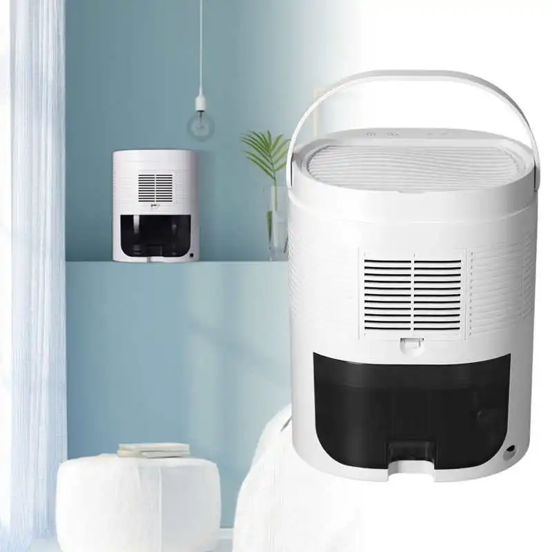 1L Large Capacity Portable Dehumidifier White Mini Timing Dehumidifier with Concealable Handle 100-240V Home Appliances