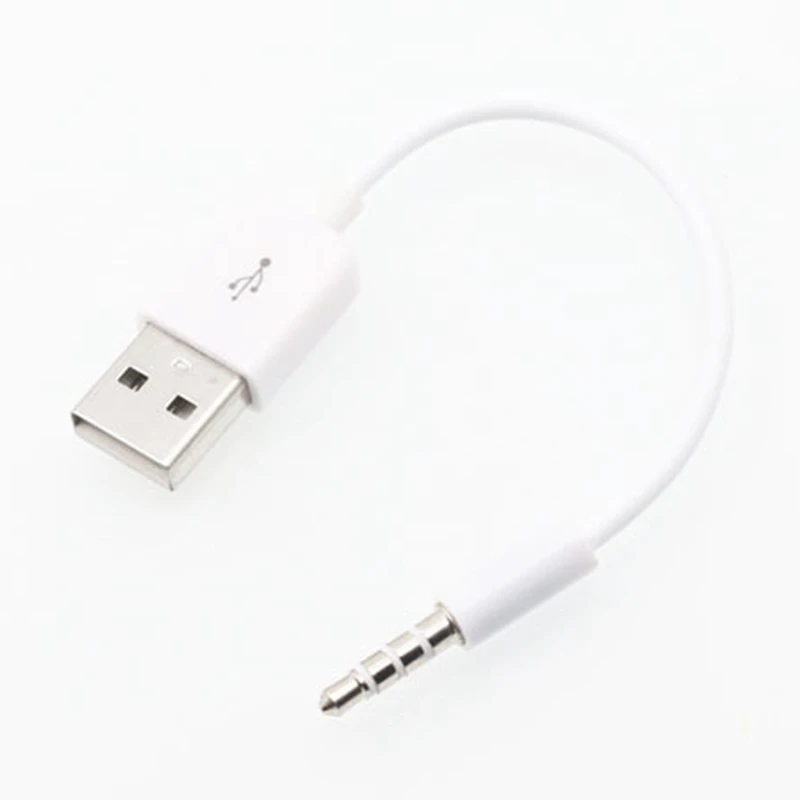USB короткий для зарядного устройства передачи данных кабель белого цвета 3 5 мм