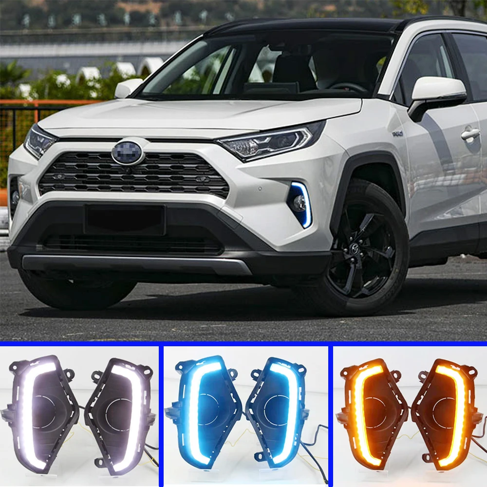 

Turn Signal Functions Front Car DRL Lamp LED Daytime Running Light Daylight Foglight For Toyota RAV4 RAV 4 2019 2020