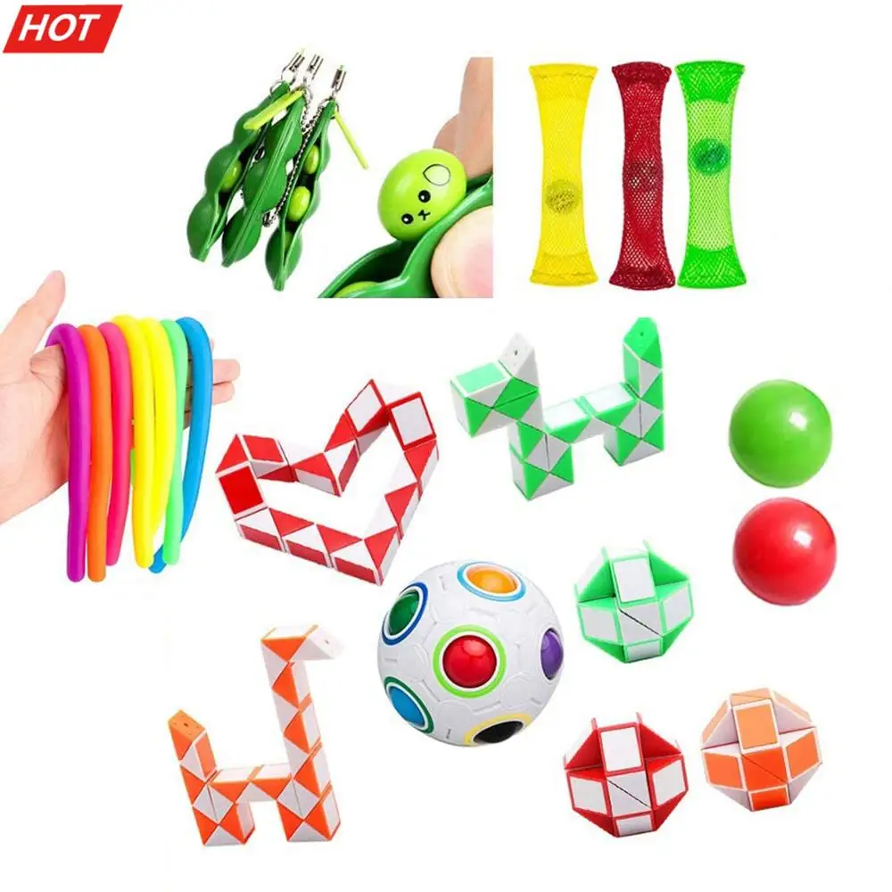 

Игрушка-фиджет сенсорный набор, мяч для декомпрессии, игрушечный костюм, безопасный развивающий игрушечный набор