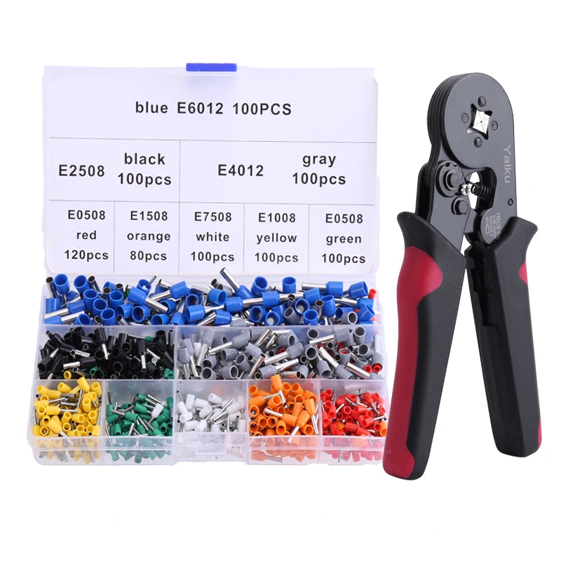 

Ferrule Crimper Crimping Tool Pliers Crimper Cable Tubular Terminal Crimping Tool Mini Electrical Pliers HSC8 0.08-10mm2 25-7AWG