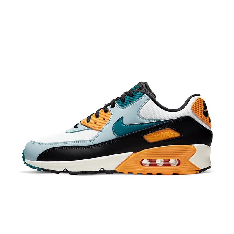 Оригинальные мужские кроссовки для бега от NIKE AIR MAX 90, новые цветные легкие Нескользящие модные Оригинальные кроссовки AJ1285 - Цвет: AJ1285-110