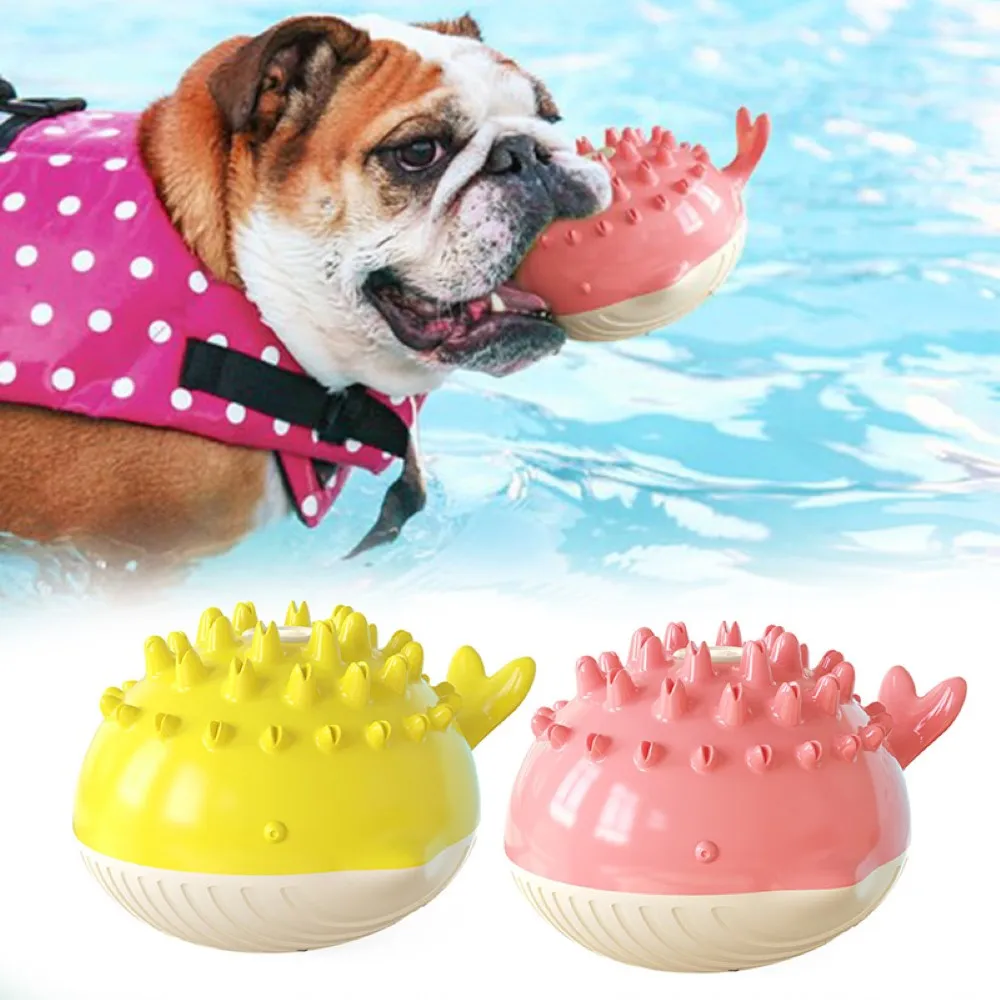 

Electric Pet Dog Toys Molar Spray Tooth Cleaning Toys Pet Swimming Pool Floating Bathing Toys in Summer