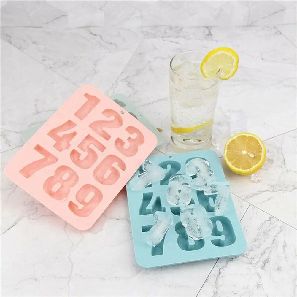 

1-9 Number Silicone Ice Cream Mold 3D DIY Fondant Cake Mold Silicone Chocolate Cupcake Pastry Molds Ice Cube Tool