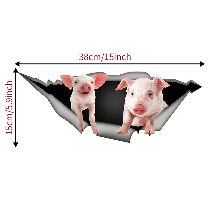 3D наклейки с собакой/поросенком на стену украшение сделай сам съемные милые