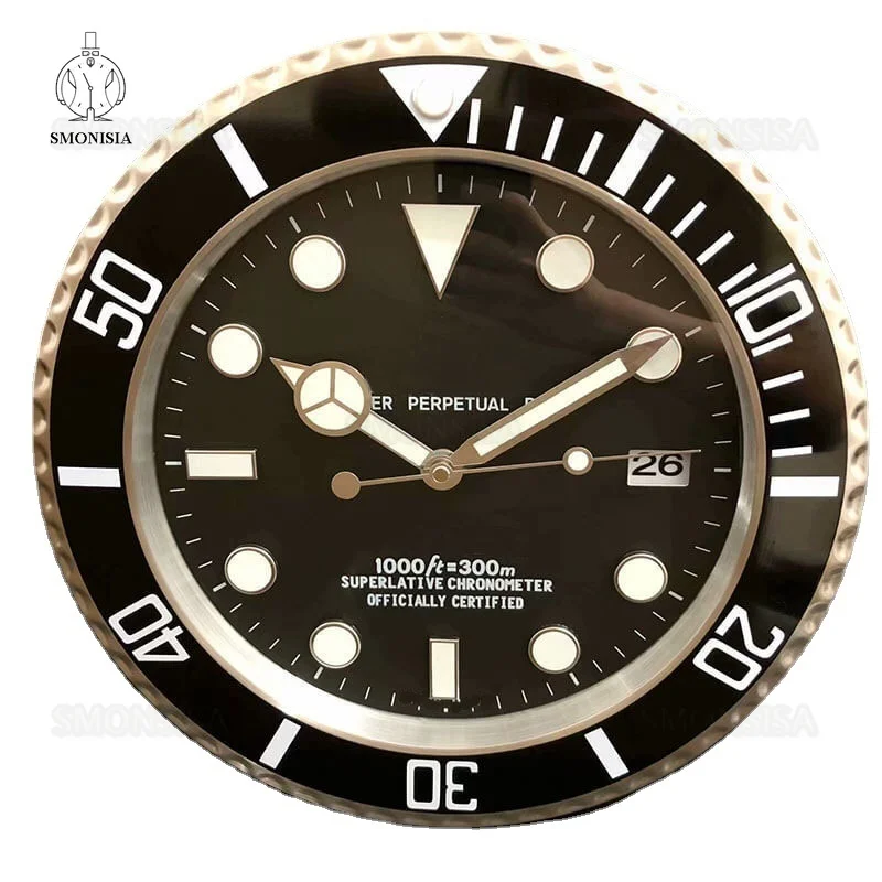 

Stainls Steel Wall Clock Brand Luxury Modern Wall Clock