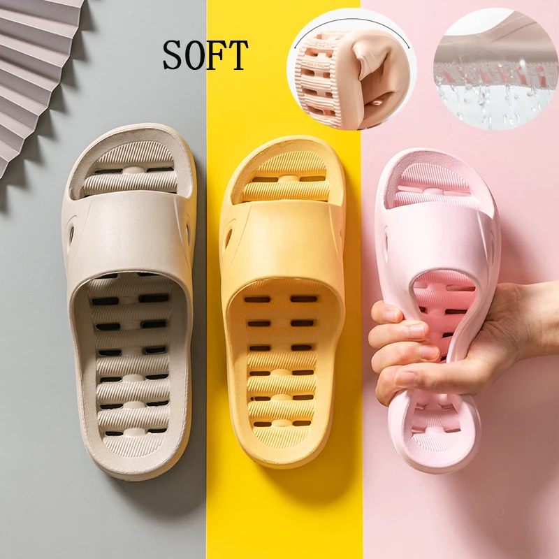 

Air-permeable Wearable Shoes Women's Non-slip Shock-absorbed Sandals Men's Summer Home Bathroom Slippers Fashion Indoor Sandals
