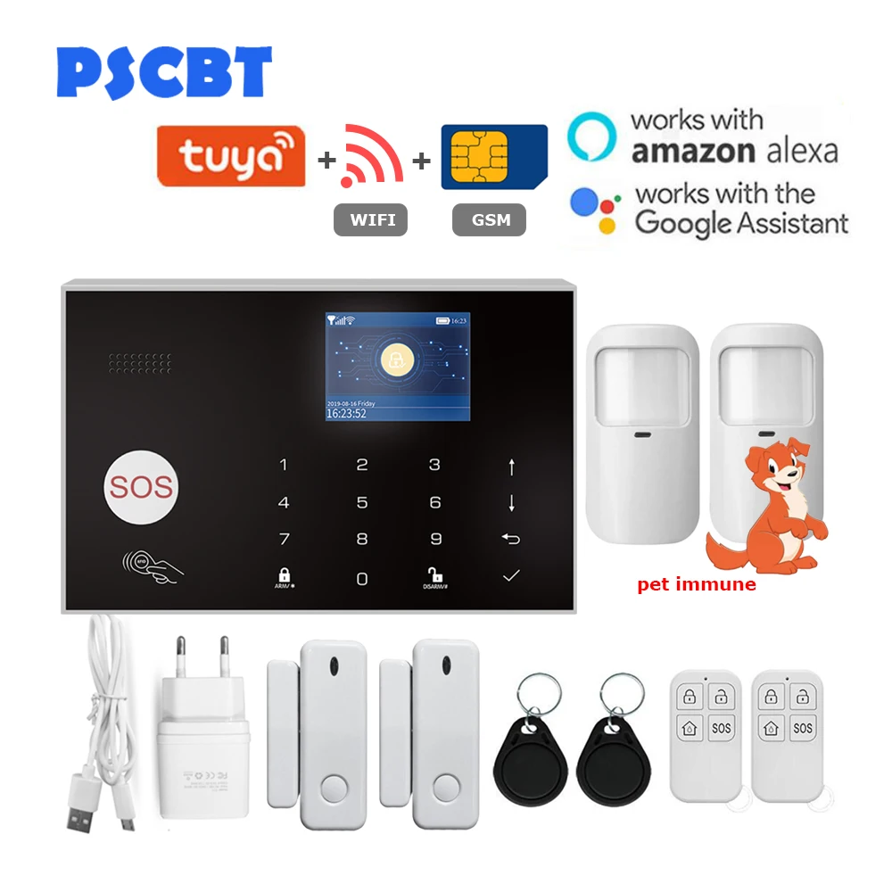 GSM wifi система охранной сигнализации Tuya беспроводная домашняя охранная