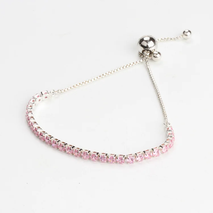 

Hot S925 Sterling Silver Sparkle Bracelet Fashion Base Glittering Bracelet