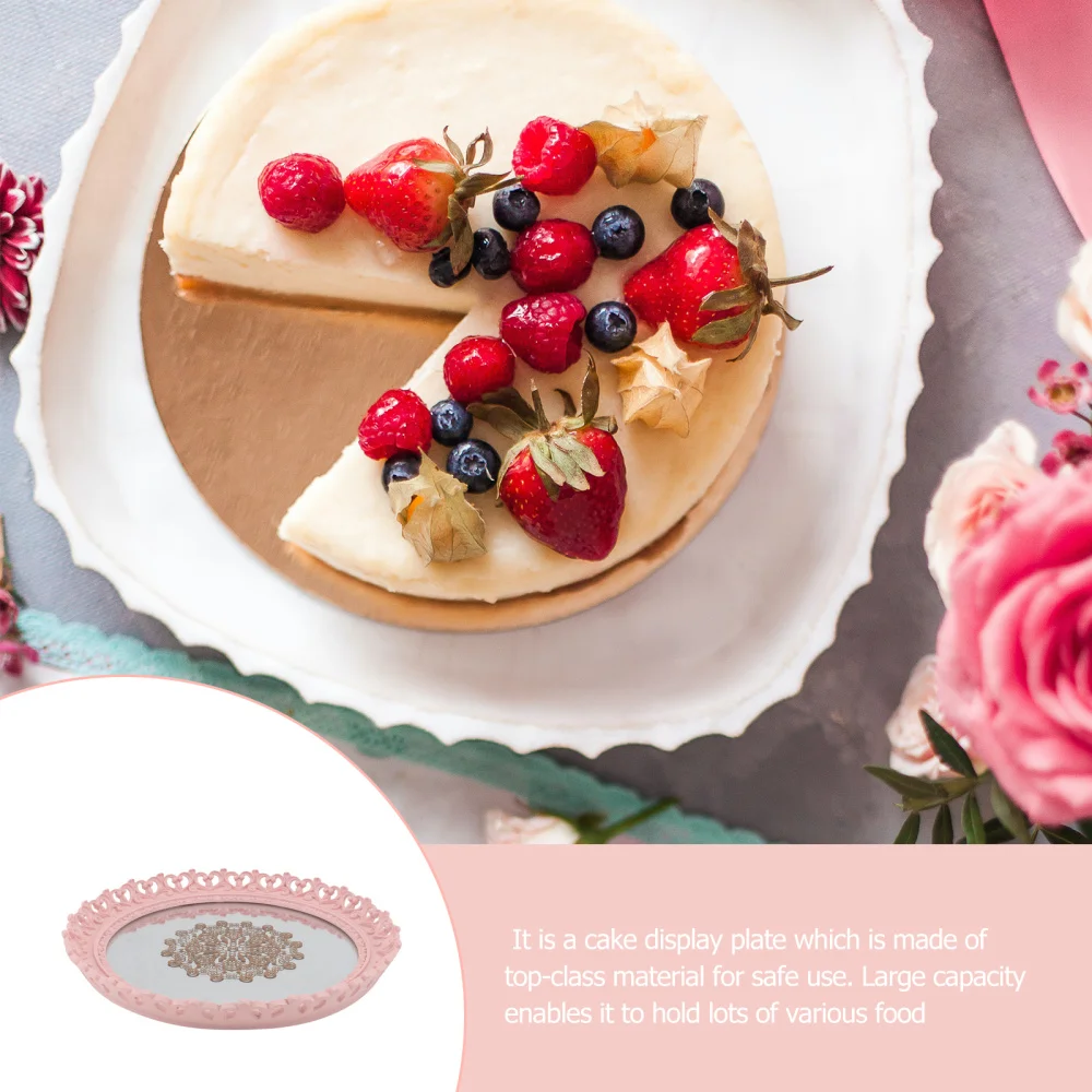 

1pc Creative Cake Plate Delicate Dessert Plate Elegant Snack Plate Party Supply
