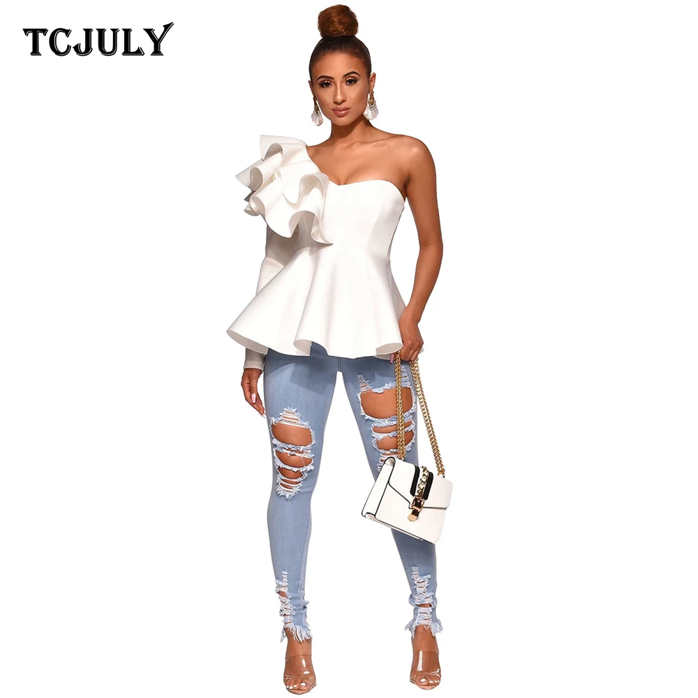 TCJULY новый дизайн уличная мода тонкие потертые джинсы женские повседневные