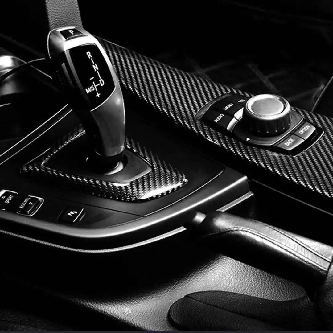 

For BMW 3 4 Series 3GT F20 F30 F31 F32 F34 F36 Carbon Fiber Interior modification Gear Panel cover trim Car interior Stickers