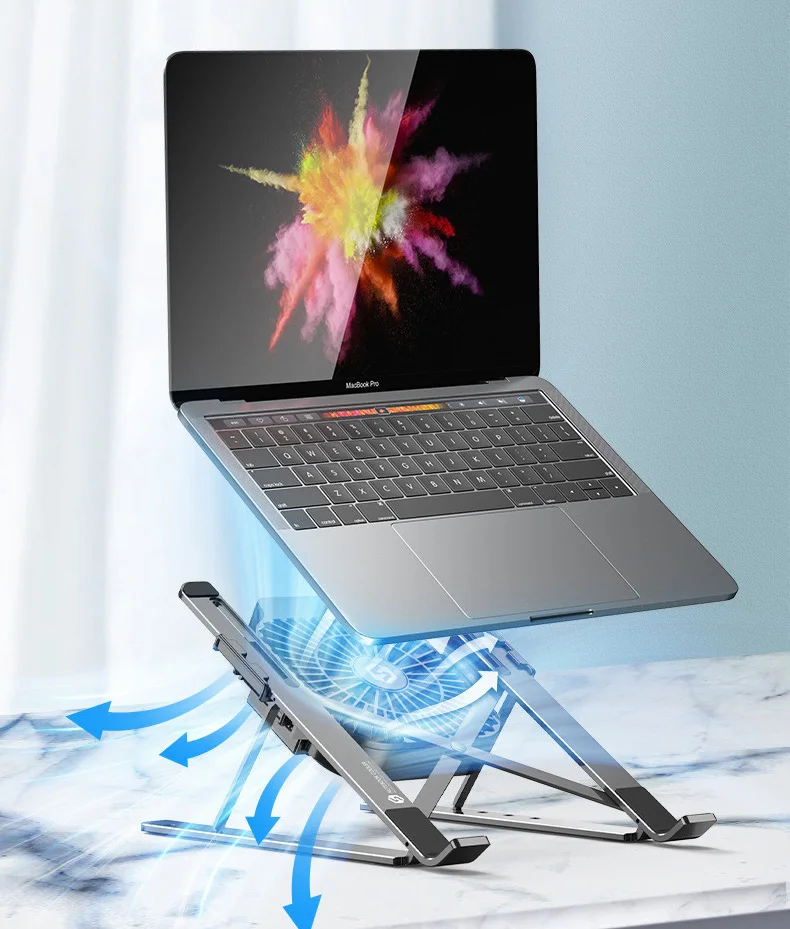 Складная подставка для ноутбука 10 17 дюймов с охлаждающим вентилятором