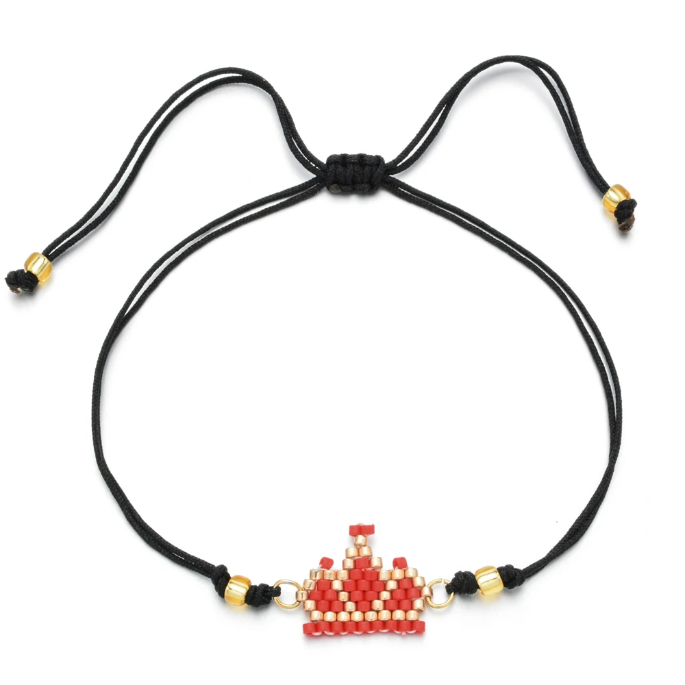 A1 Diy тканая веревка Miyuki браслет из бисера Boho Санта Клаус браслет с лосем простой ручной работы браслет дружбы для женщин Подарки - Окраска металла: A1