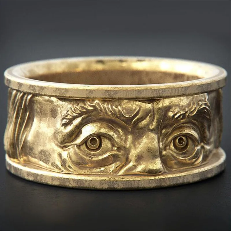 

Creative Embossed Eyes Staring Index Finger Ring Punk Men's Party Ring Accessories European And American Jewelry