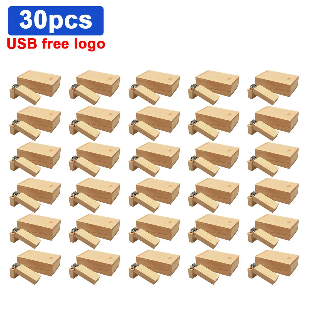

30pcs/lot usb flash drive 4GB 8GB 16GB 32GB 64GB 128GB Fashion wooden custom LOGO usb2.0 U disk for wedding,photography,gift