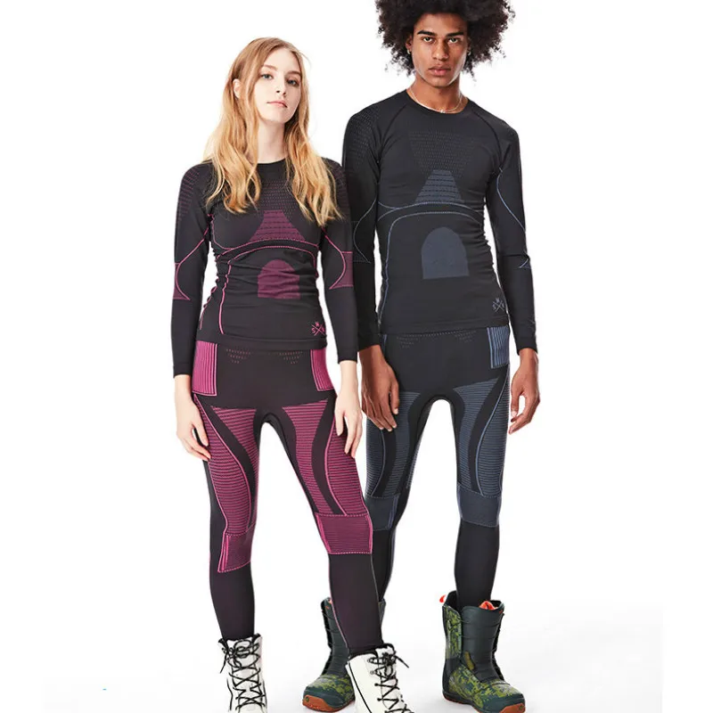 Комплект термобелья SMN для катания на лыжах и сноуборде мужчин женщин|Комплект