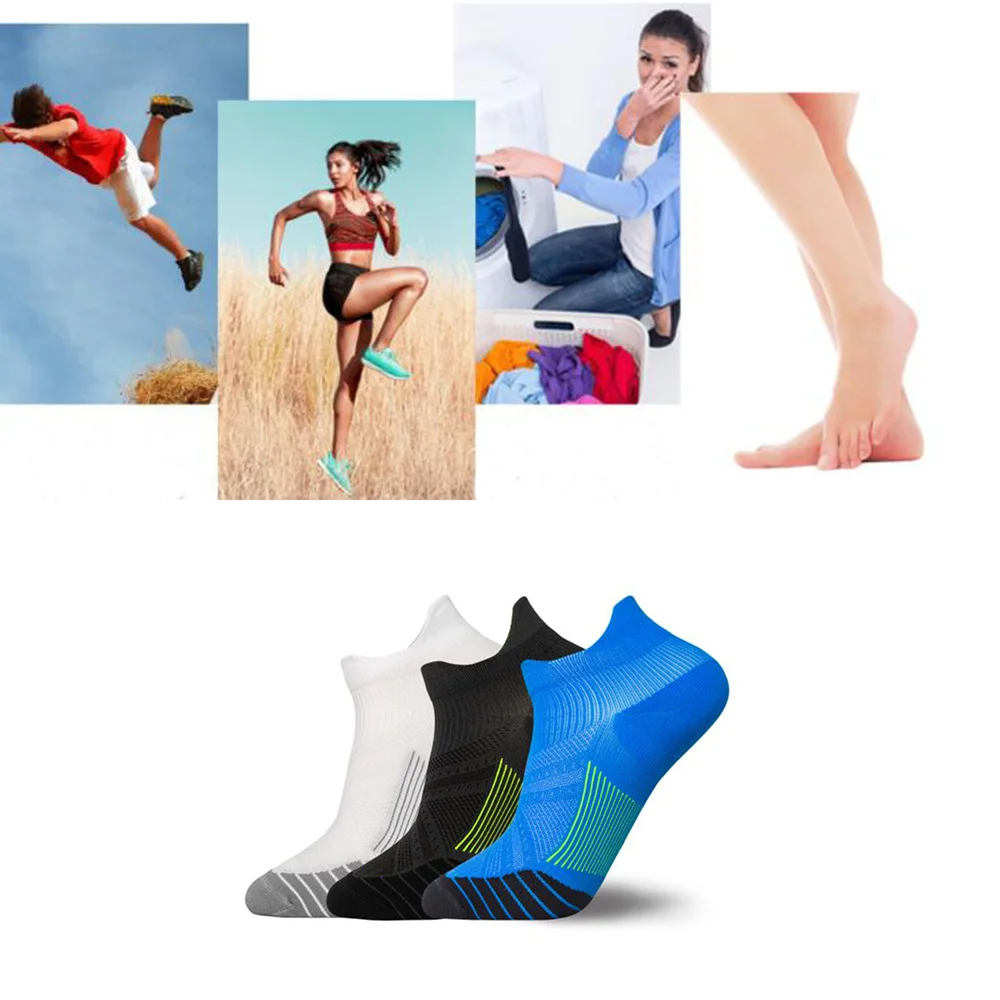 

3 Color New Anti-sweat Unisex Sport Socks Women Men Short Tube Breathable Socks Outdoor Running Basketball Soccer Sports Socks