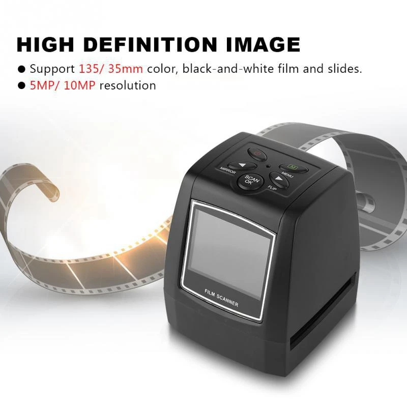Portable Photo Negative Film Scanner 35/135mm Converter with 2.36 Lcd Built in Editing Software Digital Slide Viewer | Компьютеры и